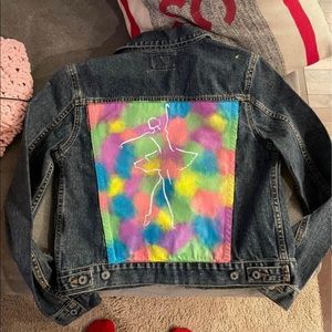 Hand painted American eagle jacket. One of a kind